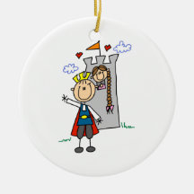 Prince Charming Rescues Princess Christmas Ornaments