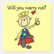 Prince Charming Will You Marry Me Stickers