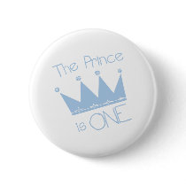 Prince Crown 1st Birthday Pins