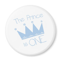Prince Crown 1st Birthday Fridge Magnet