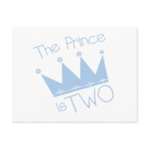 Prince Crown 2nd Birthday tshirts and Gifts Postcards
