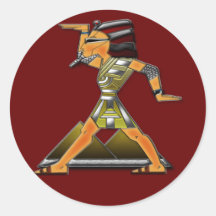 Prince Doing Funky Egyptian Dance Round Stickers