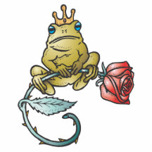prince frog with rose photo cut outs