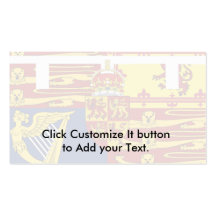 Prince Of Wales, United Kingdom flag Business Card Template