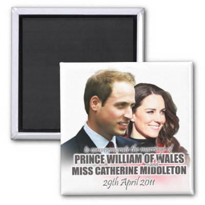 Prince William Royal Wedding on Prince William   Kate Royal Wedding Magnet By Royaltygifts