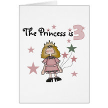 Princess 3rd Birthday Tshirts and Gifts Card