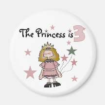 Princess 3rd Birthday Tshirts and Gifts Magnets