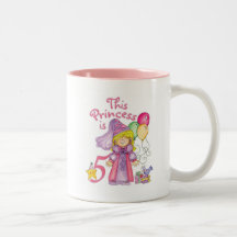 Princess 5th Birthday Mugs