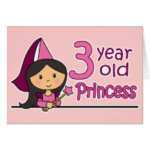 Princess Age 3 Greeting Card