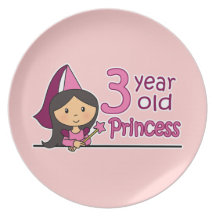 Princess Age 3 Plates