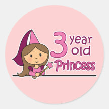 Princess Age 3 Sticker