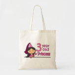 Princess Age 3 Tote Bags