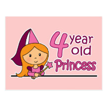 Princess Age 4 Post Card