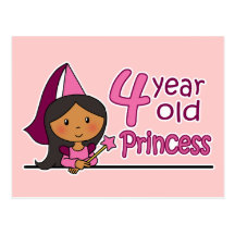 Princess Age 4 Post Card