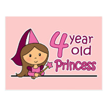 Princess Age 4 Post Card
