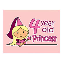 Princess Age 4 Postcard
