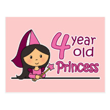 Princess Age 4 Postcards