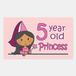 Princess Age 5 Stickers