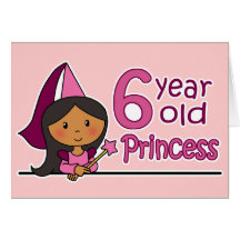 Princess Age 6 Card