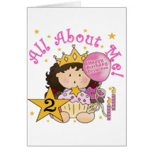 Princess All About Me 2nd Birthday Cards