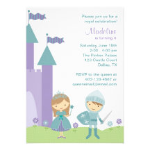 Princess and Knight Invitations