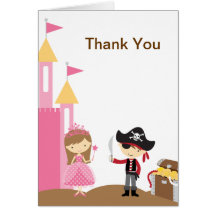 Princess and Pirate Note Card