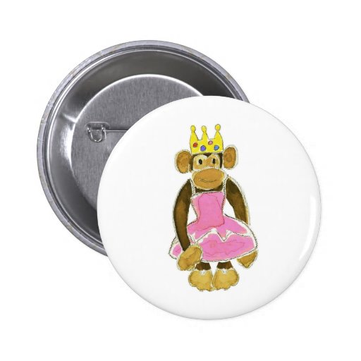 princess ballerina monkey button