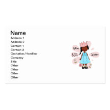 Princess Big Sister African American Business Card Template
