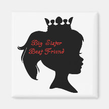Princess Big Sister Best Friend Magnets