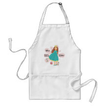 Princess Big Sister Brown Hair Aprons