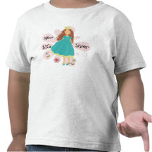 Princess Big Sister Brown Hair Tee Shirt
