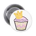 Princess Birthday Cupcake Button