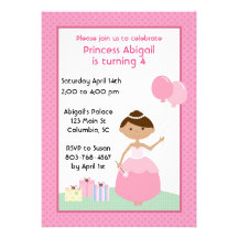 Princess Birthday Party Custom Invites