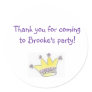 Princess Birthday Party Goody Bag Labels Round Sticker