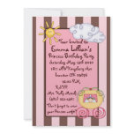 Princess,birthday,pink,brown,cute,invite,girly invitations