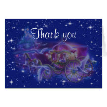 Princess Carriage Wedding Thank you Notecard