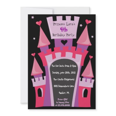PRINCESS CASTLE Birthday Party Invitation