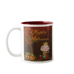 Princess Costume & Pumpkins Fall Halloween design mugs