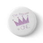 Princess Crown 1st Birthday Pin