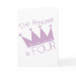 Princess Crown 4th Birthday Tshirts cards