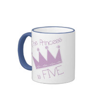 Princess Crown 5th Birthday Mug