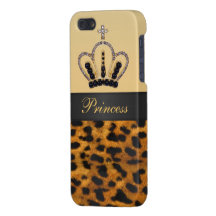 Princess Crown Leopard Fur Photo iPhone 5 Cases
