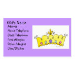 Princess Crown - Little Girls Card business cards