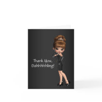 Princess Diva Thank You Cards