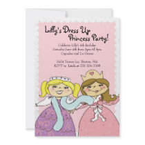 Princess, Dress Up Themed Birthday Party Invites
