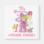 Princess First Birthday Magnets