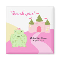 Princess Frog Castle Baby Shower Favour Magnet