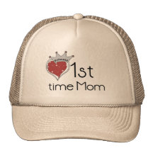 Princess Heart 1st Time Mum Tshirts and Gifts Mesh Hats