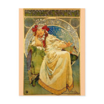 Princess Hyacinth by Mucha Postcard