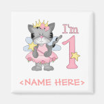 Princess Kitty 1st Birthday Fridge Magnet